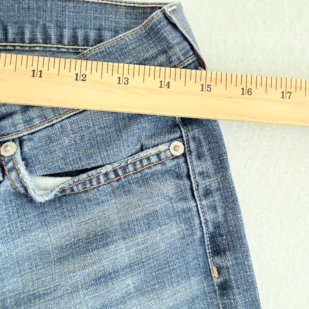 7 For All Mankind Dojo Light Wash Blue Flare Jeans - Picture 3 of 11